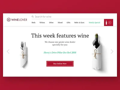 Wine store landing shop store web wine