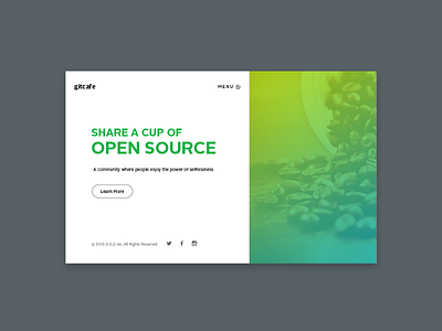 Gitcafe Concept clean concept light onepage typography ui ux