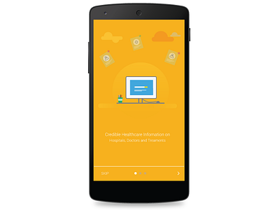 Concept Material Splash Screen doctor graphics hospital uiux visual design