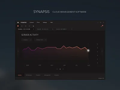 Synapsis - Cloud Management Software app application dashboard design graphic interface pc ui windows