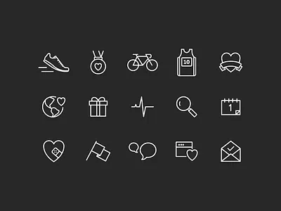 Sport Icons brand branding design icon illustrate set web web design website