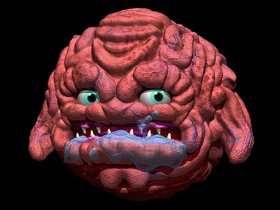 Kraang Madball Z-Brush Render 3d cartoon krang madball nickelodeon sculpt teenage mutant ninja turtles tmnt toy zbrush