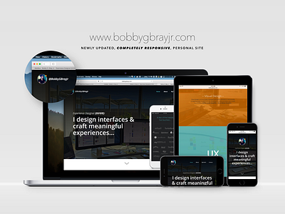 Newly Updated Site Showcase experience designer new tools personal site product designer responsive ui user experience ux visual design web design