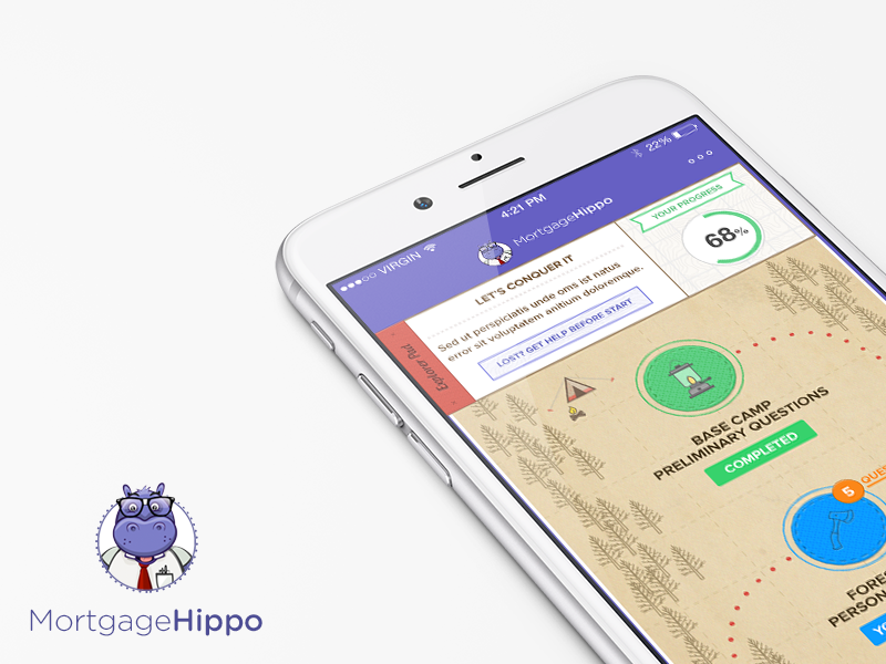 Mobile Map app flow map mobile mortgage phase progress stage step tarful