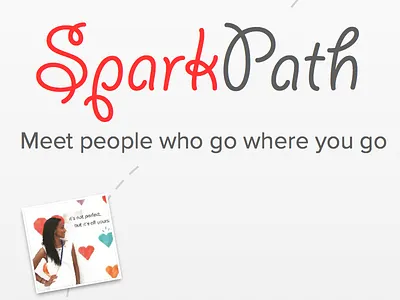 SparkPath Dating app concept dating giddyup ios minimal simple splash page