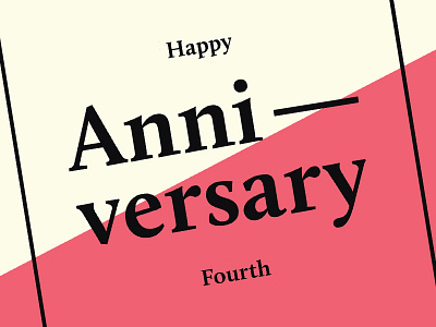 Fourth Anniversary anniversary red
