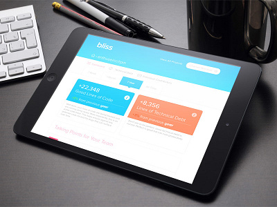 Bliss Dashboard dashboard first post flat ipad minimal proxima nova stats ux webapp