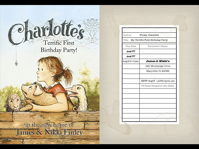 Charlotte’s Birthday Invite birthday charlottes web invites library