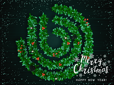 Merry Christmas! - Brightscout Logo 3d brightscout christmas design graphic design holiday illustration logo merry christmas