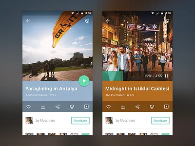 Story of Material style andorid app design flat interface l material