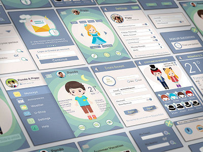 U-Stay APP app character cute flat lovely u stay ui visualization