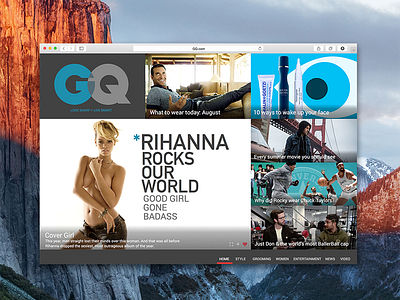 GQ website Material Design approach (concept) android design ios material material design sketch3 ui uiux user interface ux webdesign