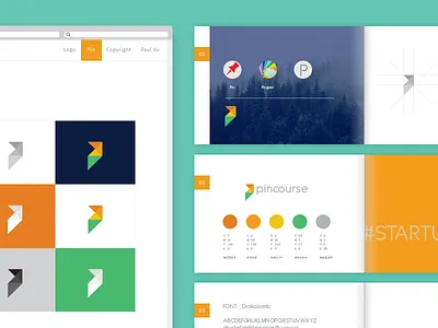 Pincourse Logo brand logo p startup vietnam