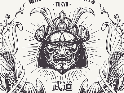 Fight Club Art art design emblem fight graphic koi martial mask print template vecster vector