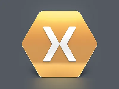 Xamarin Gold Partner gold hexagon icon logo render xamarin
