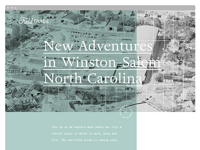 Field Guide Temp Site design field guide web website