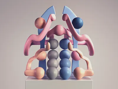 Abstract 3D Composition Sculpture Illustration 3d 3d art 3d illustration 3d modeling abstract abstract composition cinema 4d graphic design modeling mograph octane octane render otoy