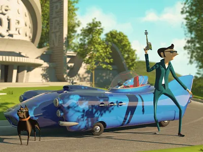 Spyder 3d agent car cinema4d dirclumsy dog peternagy secret spyder vray