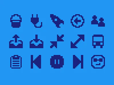 Pixelified (week 13): 15 Free icons 8bit free freebie gaming icon pack icon set icons pixel icons pixelart pixelated pixels svg