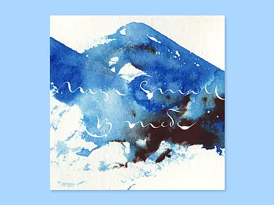 В тебе (In you) brush calligraphy cd cover letter lettering music pen typography watercolor