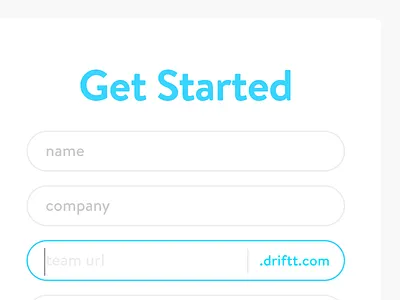 Web Form clean driftt flat form friendly round signup simple ui ux visual design web
