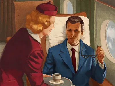 VIP passenger aviation clear for takeoff pan am playing card retro stewardess vintage vip