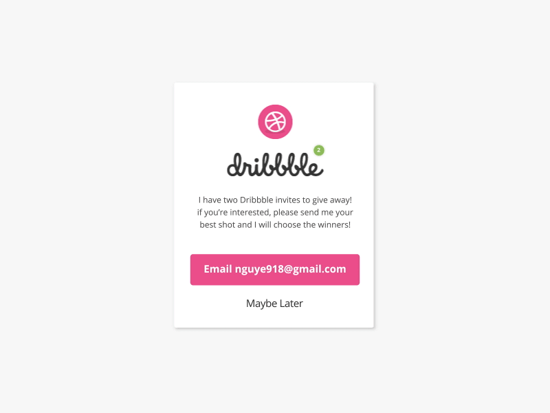 Dribbble Invite animation card draft dribbble invite modal motion graphics ui