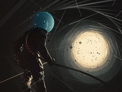 Unknown astronaut black hole c4d cinema 4d digital art illustration photoshop space universe