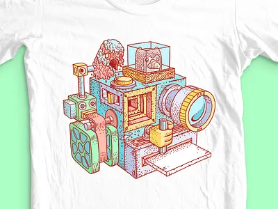 Creator Cam camera digital painting illustration photoshop shirt threadless