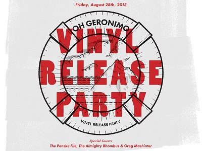 Vinyl Release band buoy design iceberg illustration lifesaver poster promo release texture tour waves