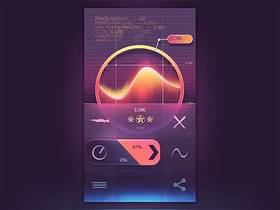 Statistic Screen application game illustration mobile shooting vector © thenewvision