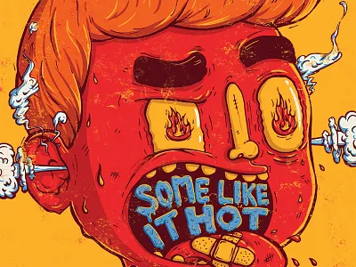 Some Like it Hot cloud fire flames hot melt smoke spicy tacos tongue torchys torchys tacos volcano