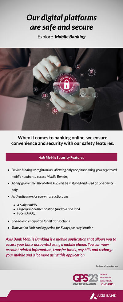 Axis Bank Our digital platforms are safe and secure branding design emailer emailer design emailer mareketing sketch
