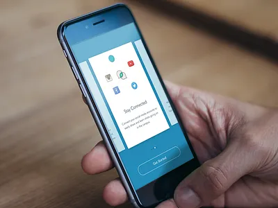 Involvio Signup cards involvio ios9 mobile onboarding sign up social walkthrough welcome