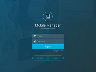Cross-Product Login Screen form login sign in