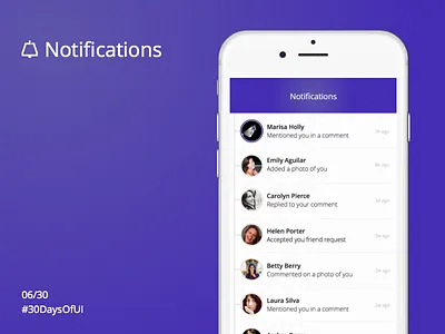 Notifications Screen 30daysof 30daysofui challenge feed notifications sketch ui