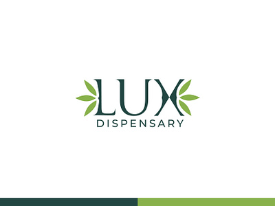 Lux Logo, Cannabis Logo, Lux Dispensary Logo cannabis leaf logo cannabis logo lux dispensary logo lux leaf logo lux logo minimalist logo sujonhaldar typography logo wordmark logo