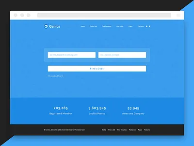 Genius - job admin app branding dashboard envato grad graphs job landing logo typography ui
