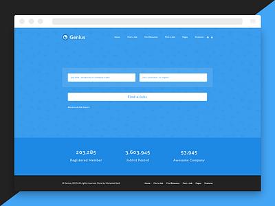 Genius - job admin app branding dashboard envato grad graphs job landing logo typography ui