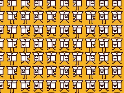 Happiness Delivery - Pattern Design branding corporative delivery design flat happiness delivery pattern stationary yellow