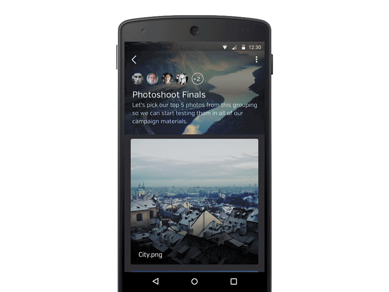 Spaces for Android android commenting feedback hightail mobile spaces ui