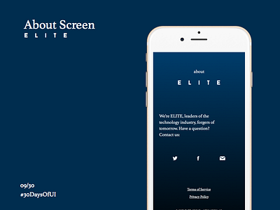 About Screen 30daysof 30daysofui about about us info sketch ui