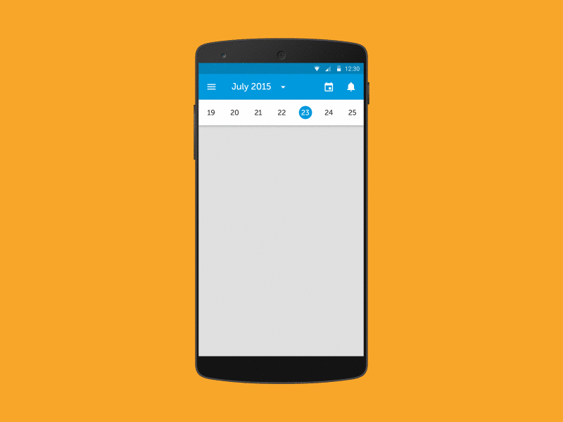 Events Calendar android app calendar day event medical month notifications product design social week wellness