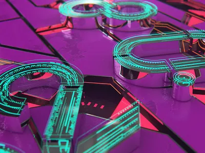 Wrd1 3d animation count metal numbers realistic wired