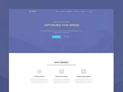 Iniz Hosting (WIP) help hosting icons it landing server services site ui ux vps web