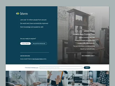 MOOC Landing Page blue clean desktop featured green grid landing page photo roboto search web