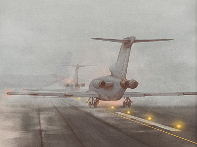 Fog airplane aviation boeing clear for takeoff fog lights pan am playing card retro vintage