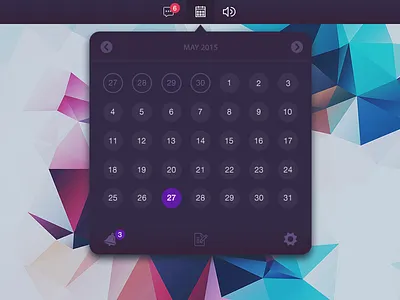 Calendar calendar clean design free psd ui widget