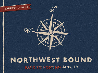 Vacation compass compass rose design drawn graphic hand hand drawn lettering northwest port city supply type typography