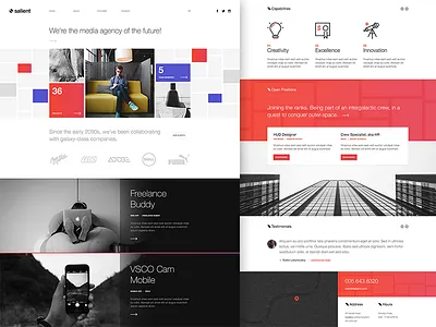 Salient app clean design joomla minimal rockettheme template ui user experience user interface ux web design